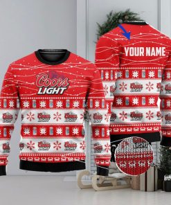 Coors Light Beer Blue Lover Christmas Gift Ugly Sweater - Jolly Family Gifts