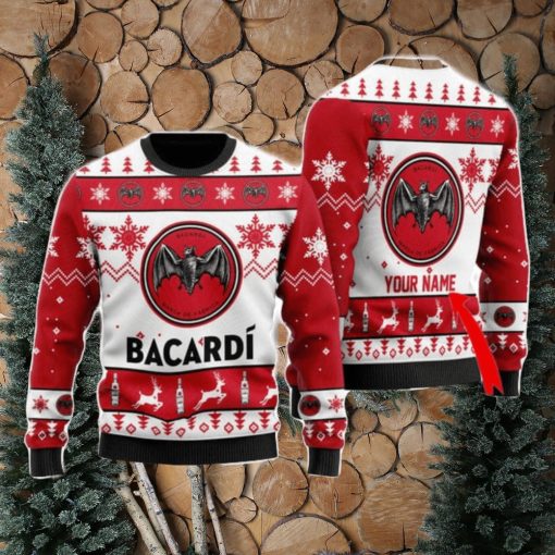 Personalized Name Funny Bacardi Rum Ugly Christmas Sweater Christmas Gift Ideas