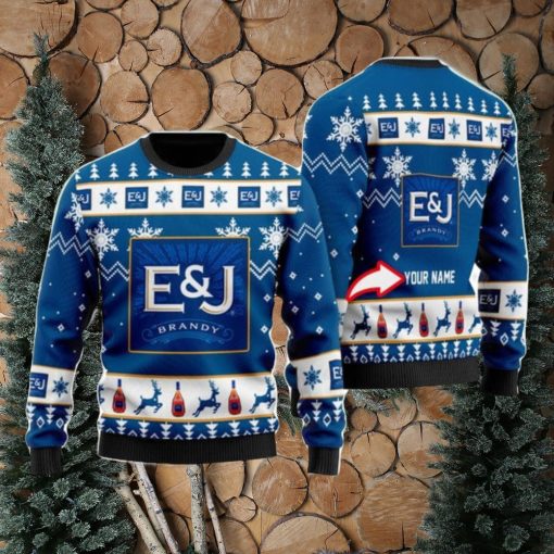 Personalized Name Funny E&J Brandy Ugly Christmas Sweater Christmas Gift Ideas