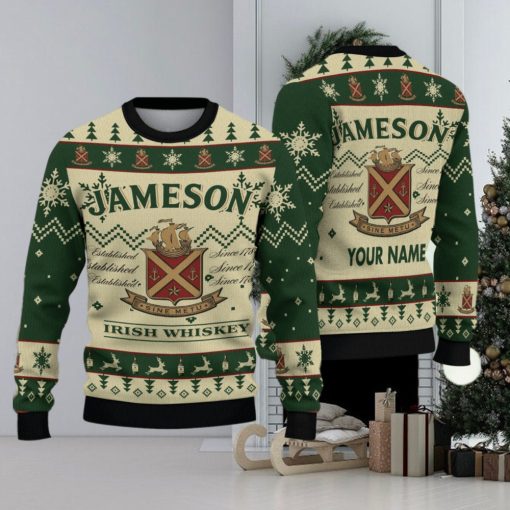 Personalized Name Jameson Irish Whiskey Ugly Christmas Sweater Christmas Gift For Men And Womenư