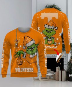 Personalized Name NCAA Tennessee Volunteers Football Fans Sweater Grinch Ugly Sweater Christmas Xmas Gift