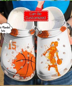 Personalized Name Number Girl Basketball Crocs