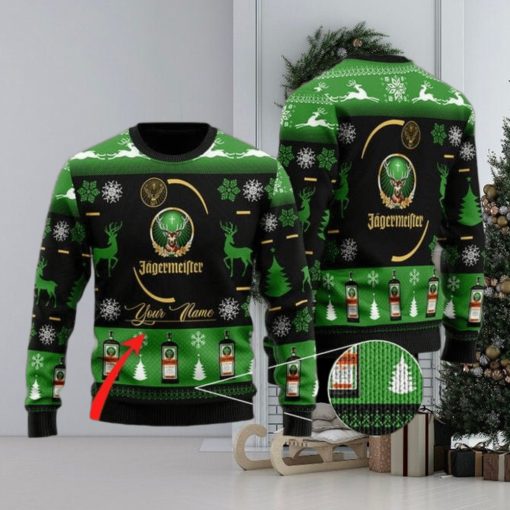 Personalized Name Sweety Jagermeister Christmas Gift Sweater All Over Print 3D Sweater