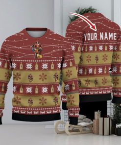 Personalized Name Twinkle Lights Captain Morgan Ugly Christmas Sweater Christmas Gift For Men And Womenư