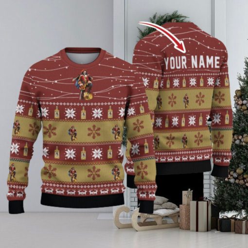 Personalized Name Twinkle Lights Captain Morgan Ugly Christmas Sweater Christmas Gift For Men And Womenư