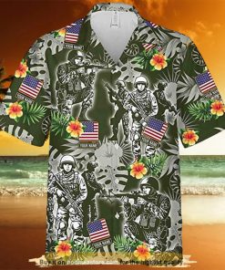 Personalized Name Veteran USA Veteran Proud Hawaiian Shirt