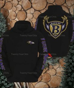 Personalized Nfl Baltimore Ravens Custom Name 3D All Over Print Hoodie Zipup Hoodie Sweatshirt Tshirt Football Gift