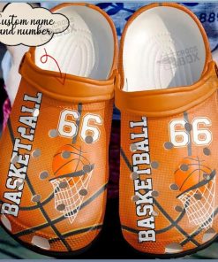 Personalized Number Love Mix Color Basketball Crocs