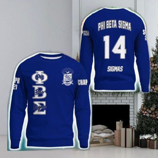 Personalized Phi Beta Sigma Blue 3D Sweater Community Logo For Men And Women Gift Christmas