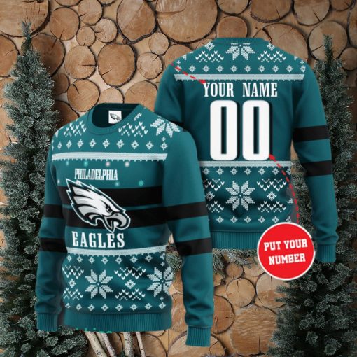 Personalized Philadelphia Eagles NFL Ugly Sweater 3D Gift For Men And Women