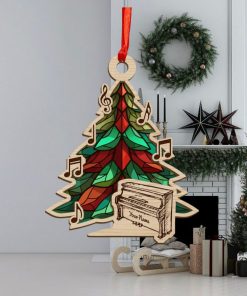 Personalized Piano Christmas Tree Ornament