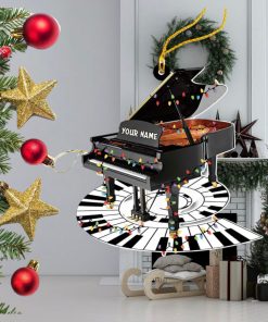 Personalized Piano Flat Acrylic Christmas Ornament