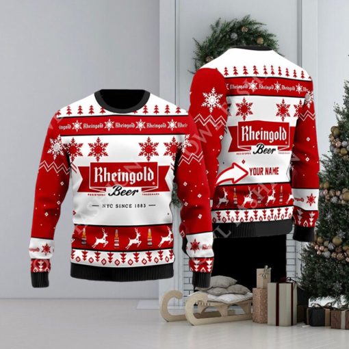 Personalized Rheingold Beer Christmas Sweater Jumper