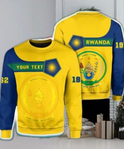 Personalized Rwanda Green Yellow 3D Sweater Community Logo Funny Gift For Men And Women Christmas Holiday