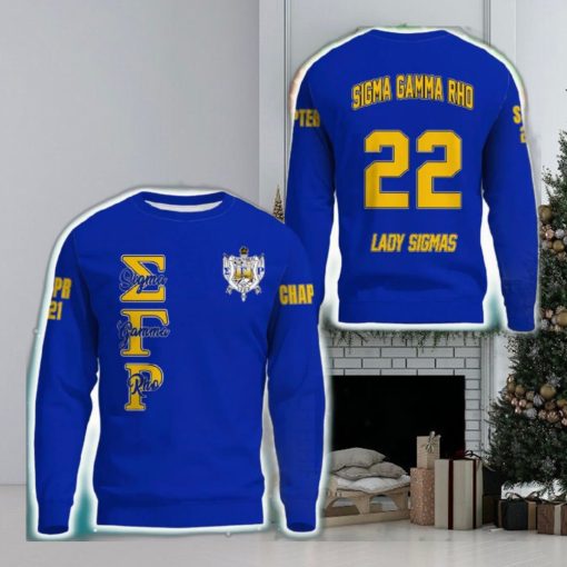 Personalized Sigma Gamma Rho Blue 3D Sweater Community Logo For Men And Women Gift Christmas