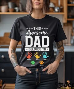 Personalized This Awesome Dad Belongs To Shirt