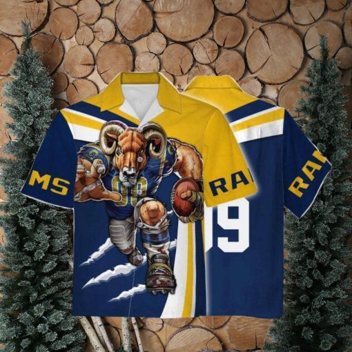 Personalized Unisex Hawaiian Shirt Los Angeles Rams Football Team 3D Apparel For Men Women