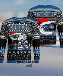 Personalized Vancouver Canucks Snoopy NHL Ugly Christmas Sweater