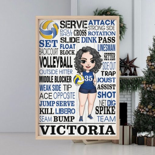 Personalized Volleyball Girl Poster