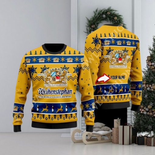 Personalized Weihenstephan Beer Christmas Gift Christmas Sweater Jumper