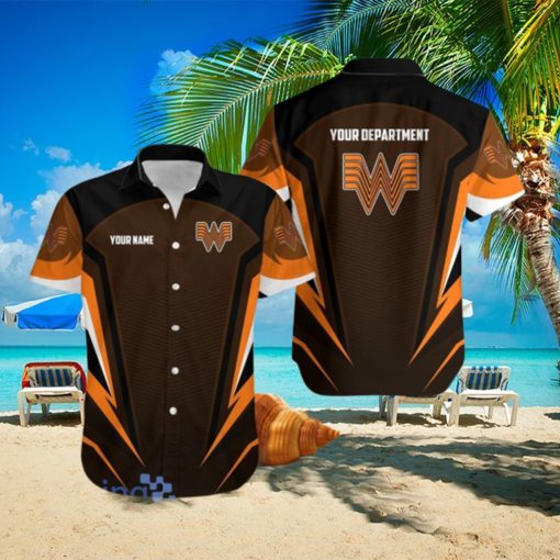 Personalized Whataburger Logo Black Hawaiian Shirt