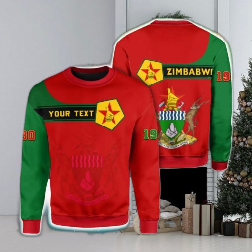 Personalized Zimbabwe Red 3D Sweater Community Logo Funny Gift For Men And Women Christmas Holiday