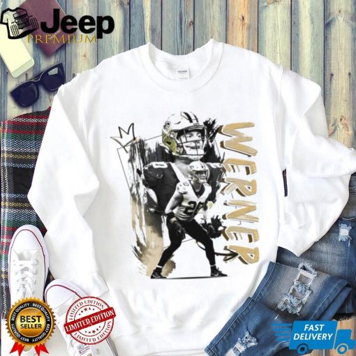 Pete Werner number 20 New Orleans Saints football player pose portrait shirt