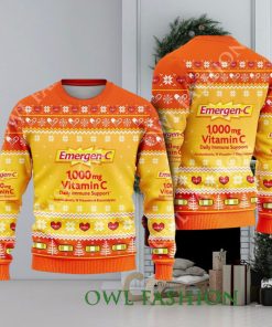 Pharmacy Nurse Medical Emergen C Vitamin Ugly Christmas Sweater