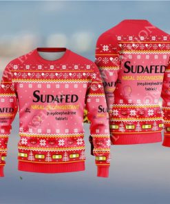 Pharmacy Nurse Medical Sudafed Nasal Decongestant Ugly Christmas Sweater