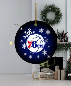 Philadelphia 76ers NBA 2023 Holiday Gifts Custome Name Merry Christmas Decorations Ornament