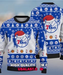 Philadelphia 76ers Santa Hat Christmas Sweater