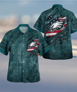 Philadelphia Eagles American Flag 3D All Over Print Hawaiian Shirt