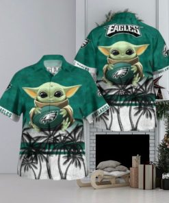 Philadelphia Eagles Baby Yoda 3D Hawaiian Shirt For Men And Women