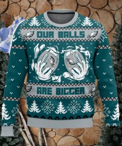 Philadelphia Eagles Ball 3D Christmas Sweater Ugly Christmas Sweater Christmas Gift Ideas