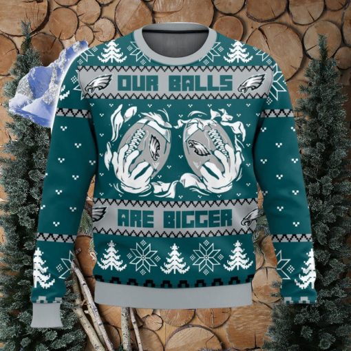 Philadelphia Eagles Ball 3D Christmas Sweater Ugly Christmas Sweater Christmas Gift Ideas