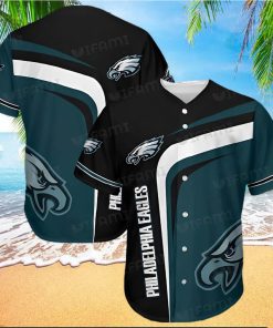 Philadelphia Eagles Baseball Jersey Green Black Eagles Gift