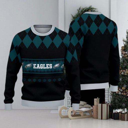 Philadelphia Eagles Christmas Caro Pattern Ugly Sweater For Men Women