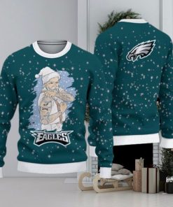 Philadelphia Eagles Christmas Santa Claus Tattoo Ugly Sweater For Men Women