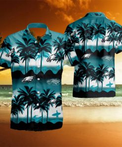 Philadelphia Eagles Coconut Island Ocean Waves Hawaiian Shirt