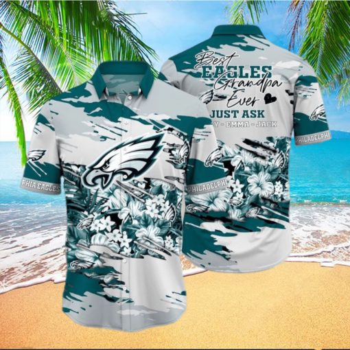 Philadelphia Eagles Custom Hawaiian Shirt   Short  T Shirt Hawaiian Pattern Print Style