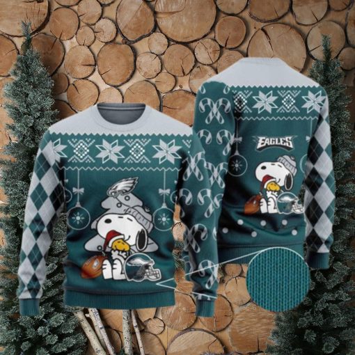 Philadelphia Eagles Funny Charlie Brown Peanuts Snoopy Ugly Christmas Sweaters