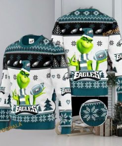 Philadelphia Eagles Grinch 3D Sweater, Funniest Ugly Christmas Sweater