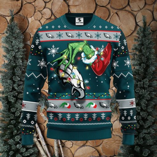 Philadelphia Eagles Grinch Christmas Ugly Sweater