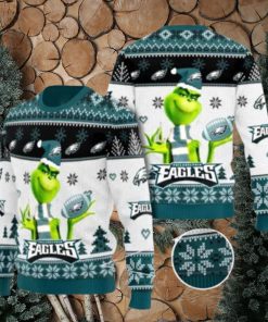 Philadelphia Eagles Grinch Knit Christmas Knitted Ugly Christmas Sweaters