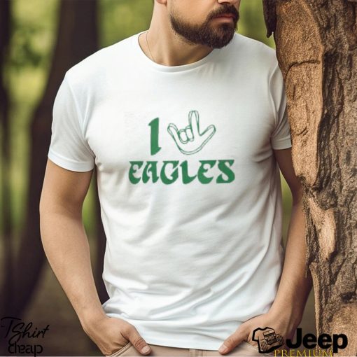 Philadelphia Eagles Homage The NFL ASL Collection by Love Sign Tri Blend T Shirt