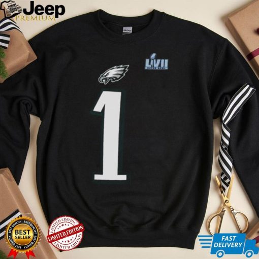 Philadelphia Eagles Jalen Hurts Nike Black Super Bowl LVII 2023 shirt