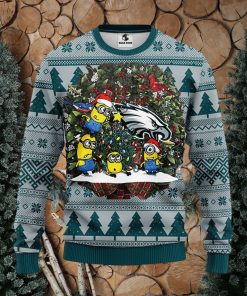 Philadelphia Eagles Minion Christmas Ugly Sweater