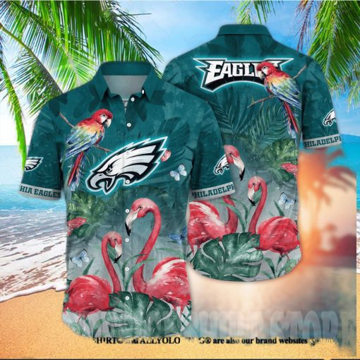 Philadelphia Eagles NFL Floral 3D Full Printed Hawaiian Shirt