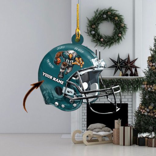 Philadelphia Eagles NFL Helmet Personalized Xmas Gift Christmas Tree Decorations Ornament