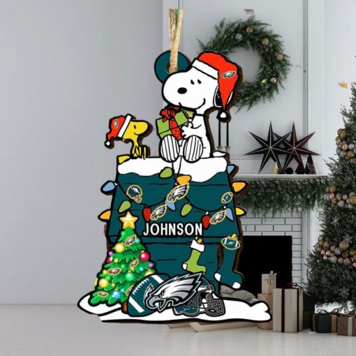 Philadelphia Eagles NFL Snoopy Ornament Personalized Christmas 2023 Holidays